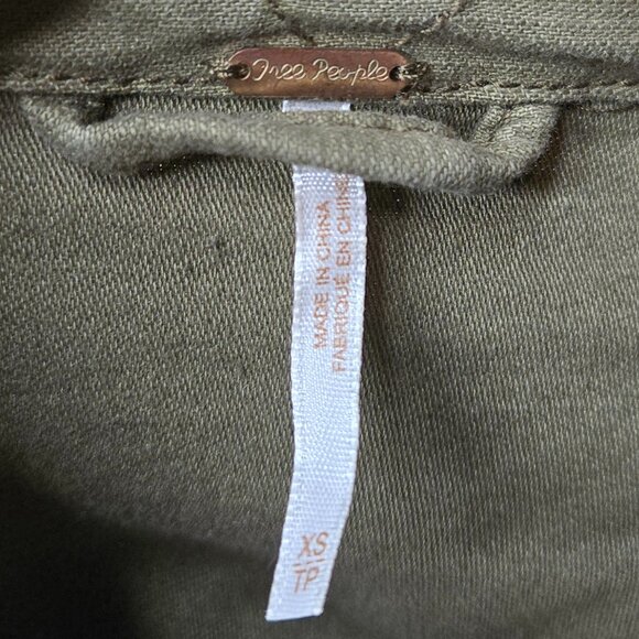Free People Not Your Brother’s Surplus Military Jacket Women's Olive Slouchy XS - Picture 9 of 9